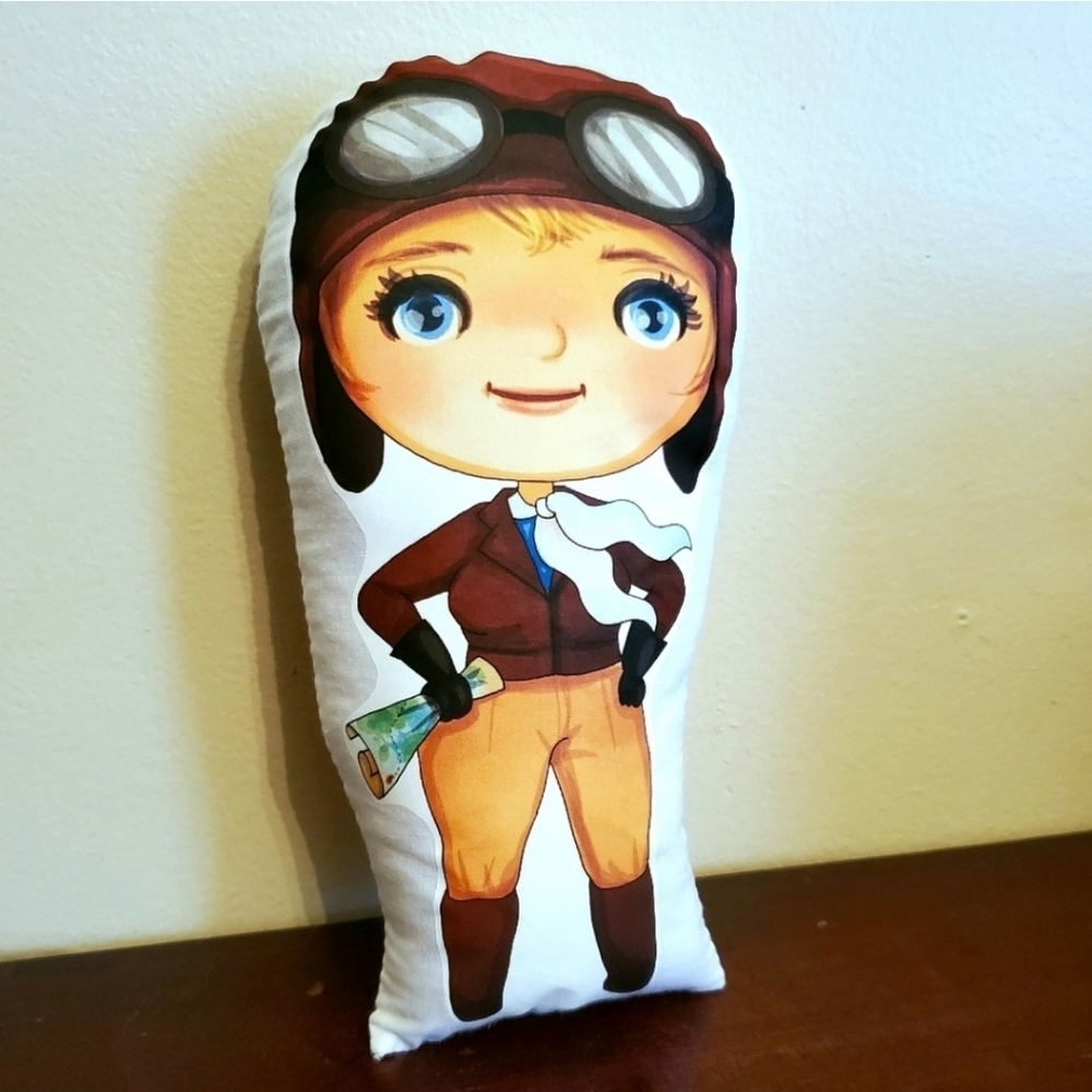 Amelia Earhart Pillow Pal. New.